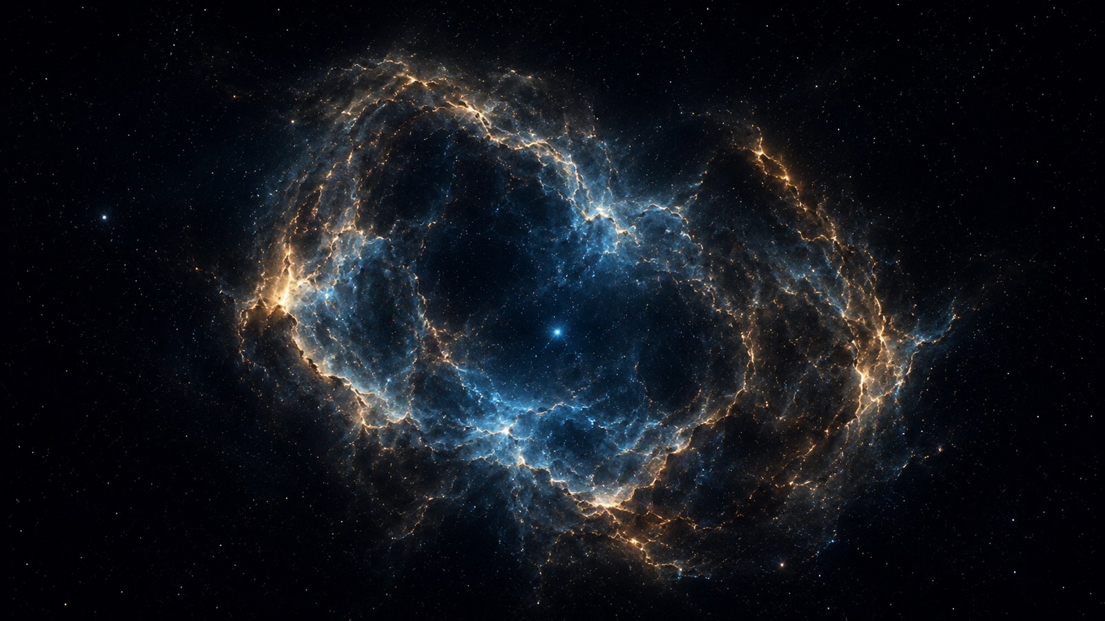 A supernova remnant expanding into space