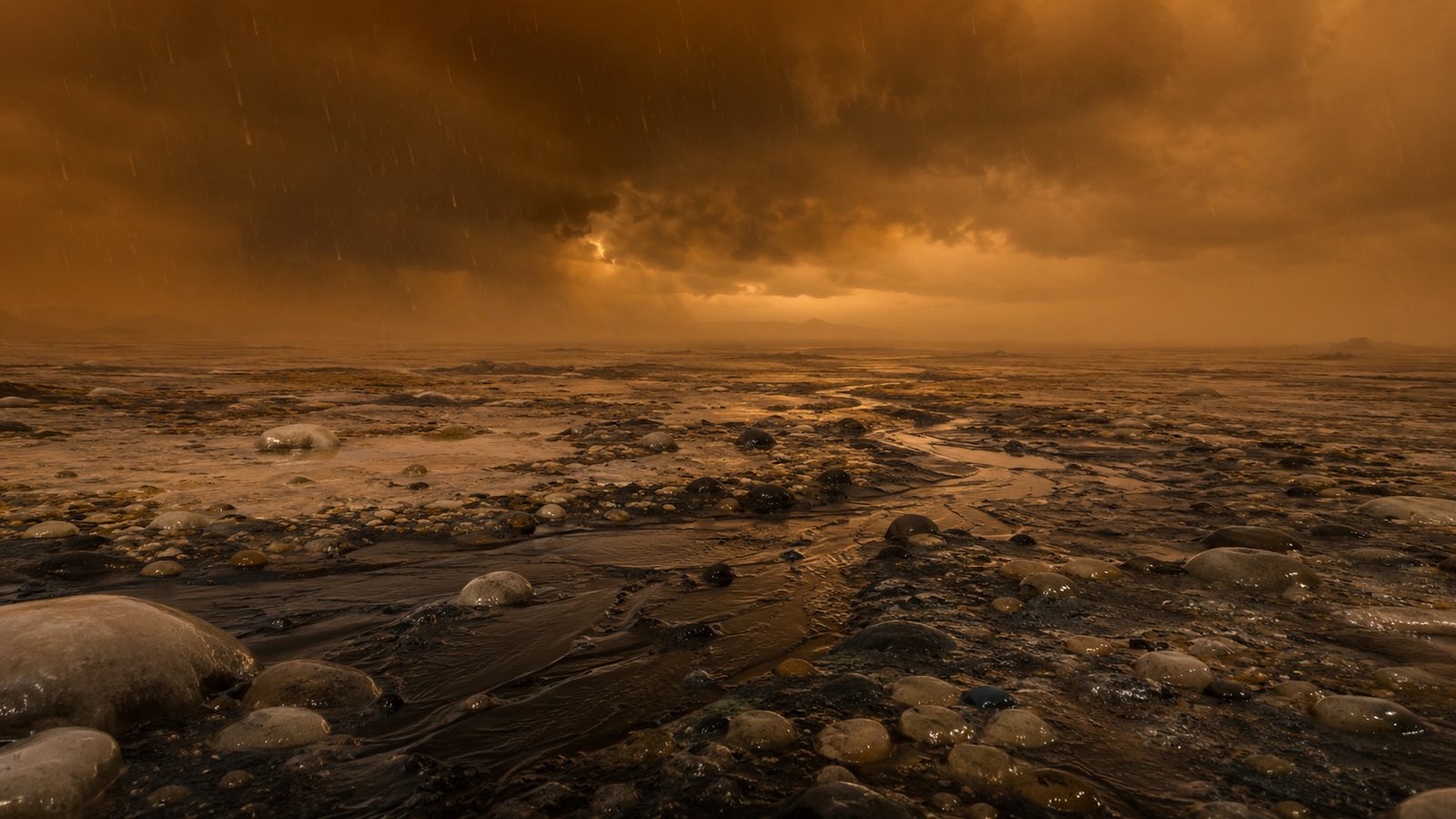 Methane rain on Titan